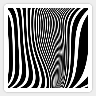 Swirled Black and White Zebra Look Sticker